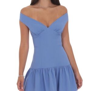 Lucy in the Sky Strapless Blue Dress